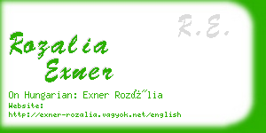rozalia exner business card